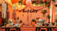 boho birthday party decor