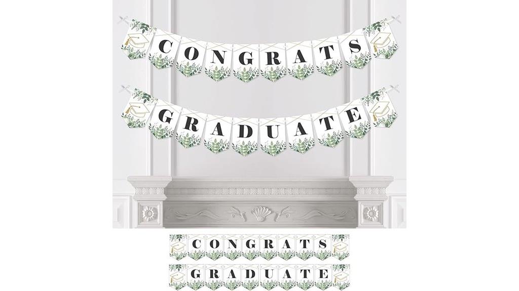 boho botanical graduation banner