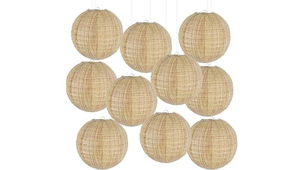boho burlap lantern pack