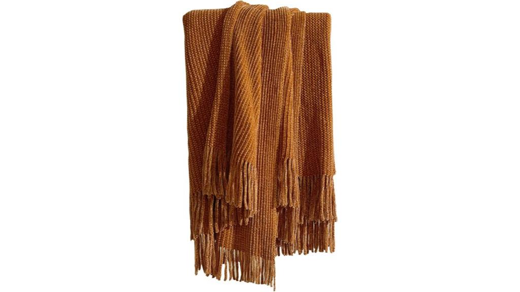 boho chenille couch throw