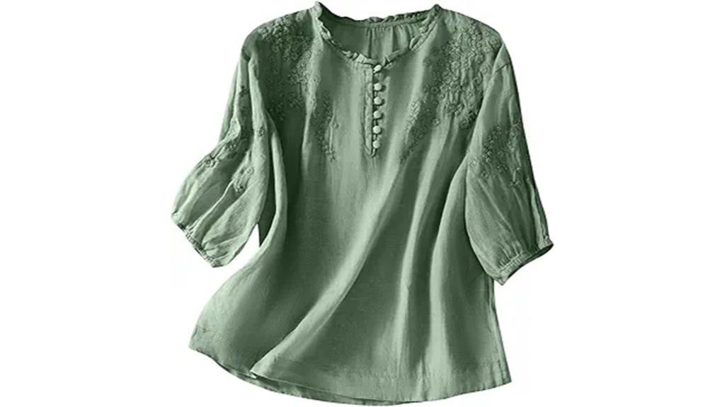 boho cotton linen top