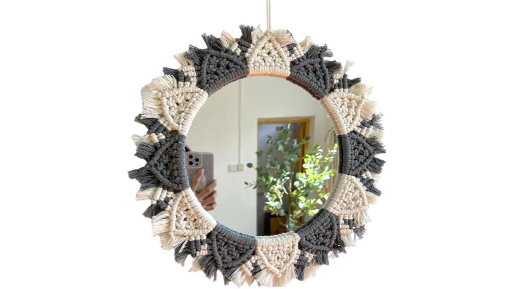 boho cotton rope mirror