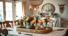 boho dining table decor