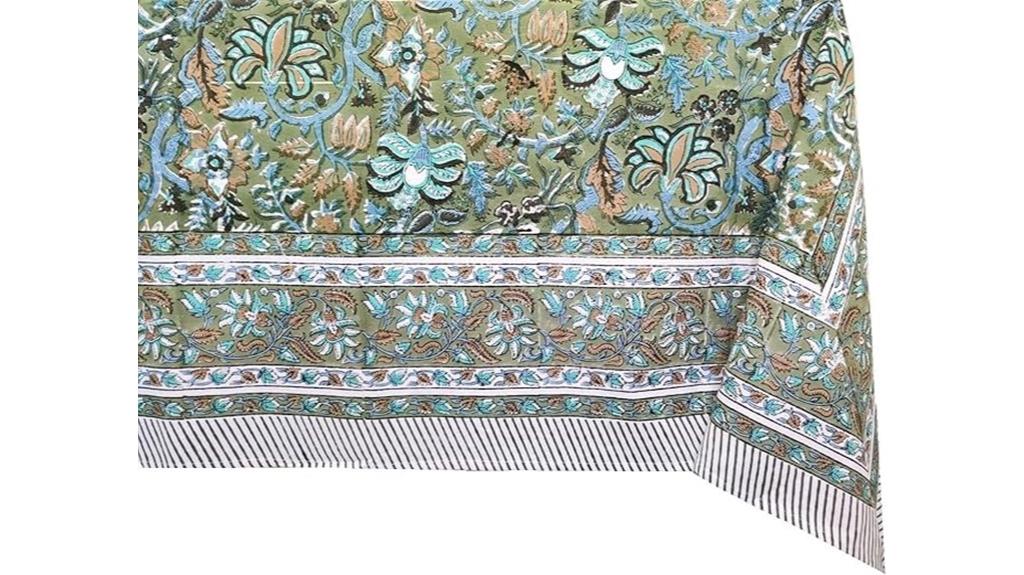boho floral cotton tablecloth