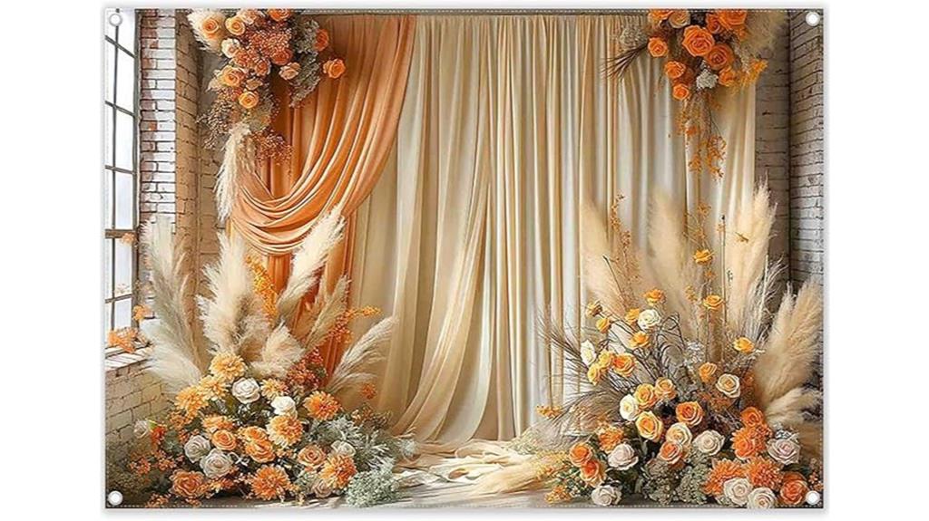 boho floral wedding backdrop