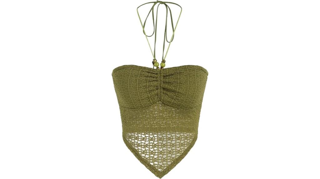 boho halter crop top