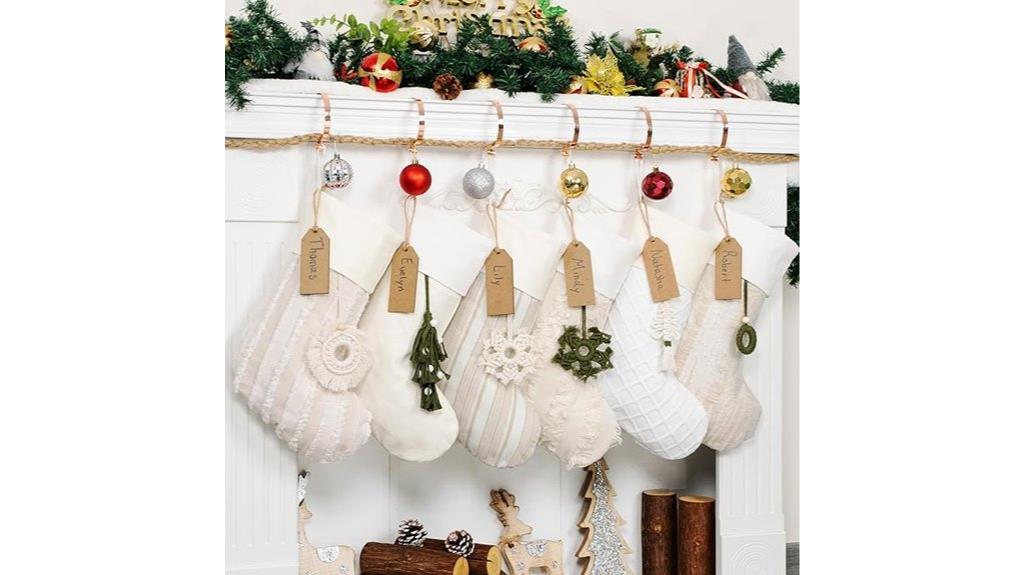 boho holiday stocking set