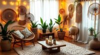 boho indoor string lights