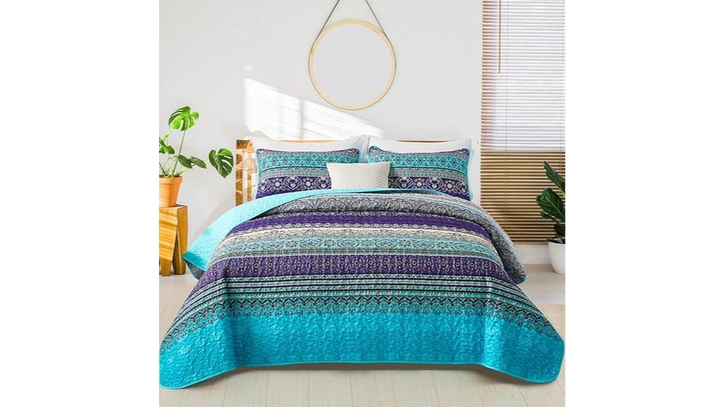 boho king quilt set