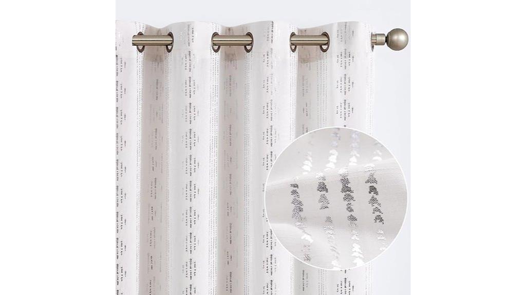 boho linen geometric curtains