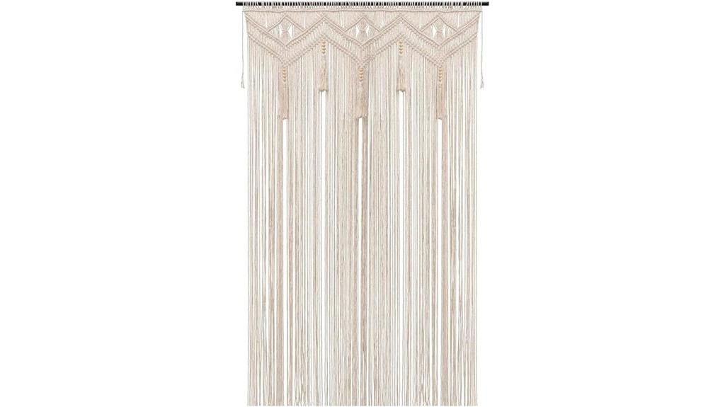 boho macrame curtain decor