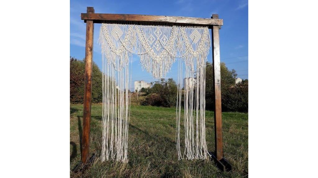 boho macrame wedding arch