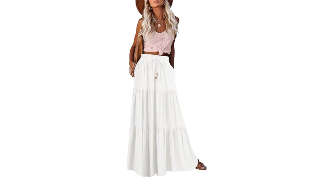 boho maxi skirt pockets