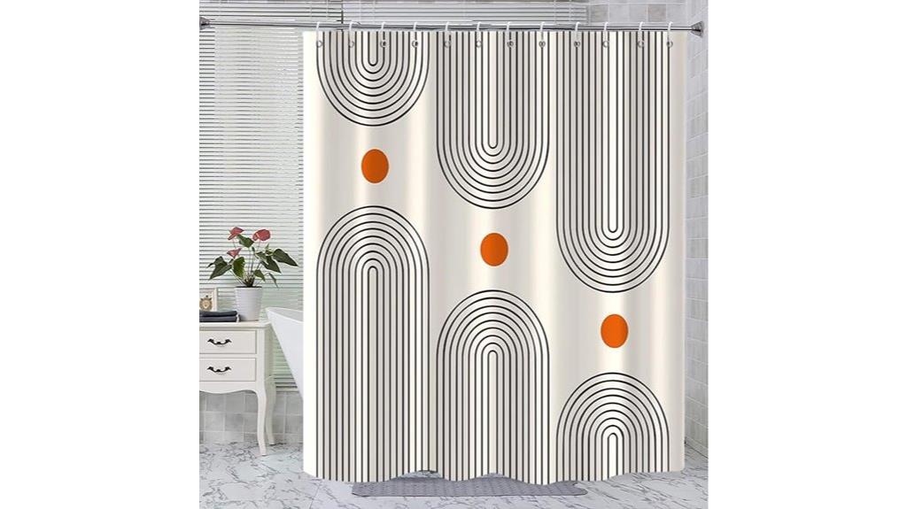 boho mid century curtain
