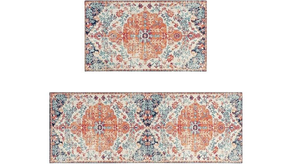 boho non slip kitchen mats
