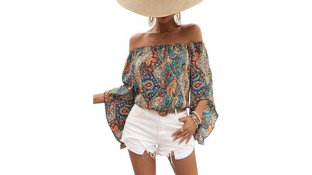 boho off shoulder summer top