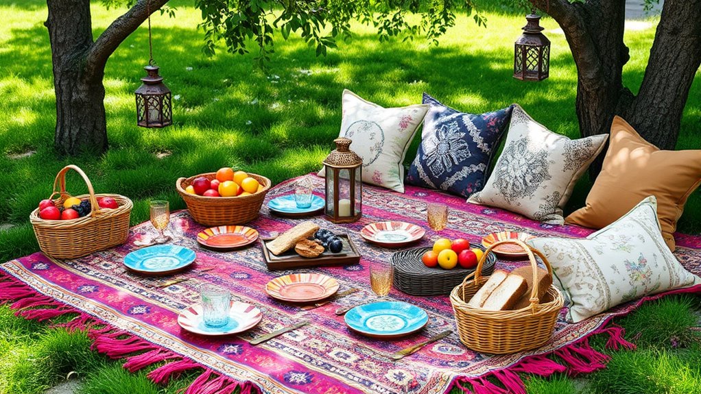 boho picnic party sets