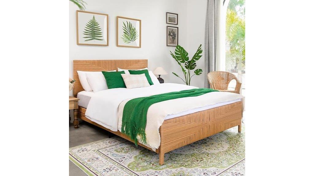 boho queen bed frame