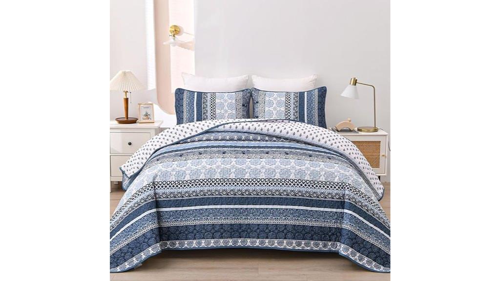 boho queen quilt set