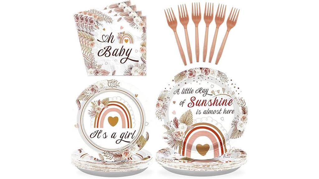boho rainbow baby shower