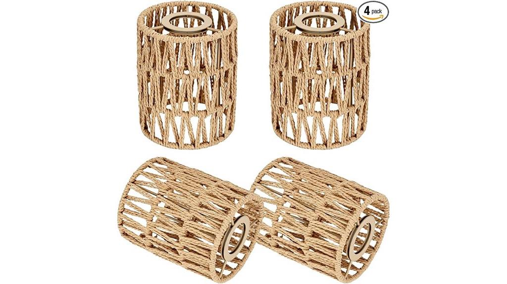boho rattan lamp shades