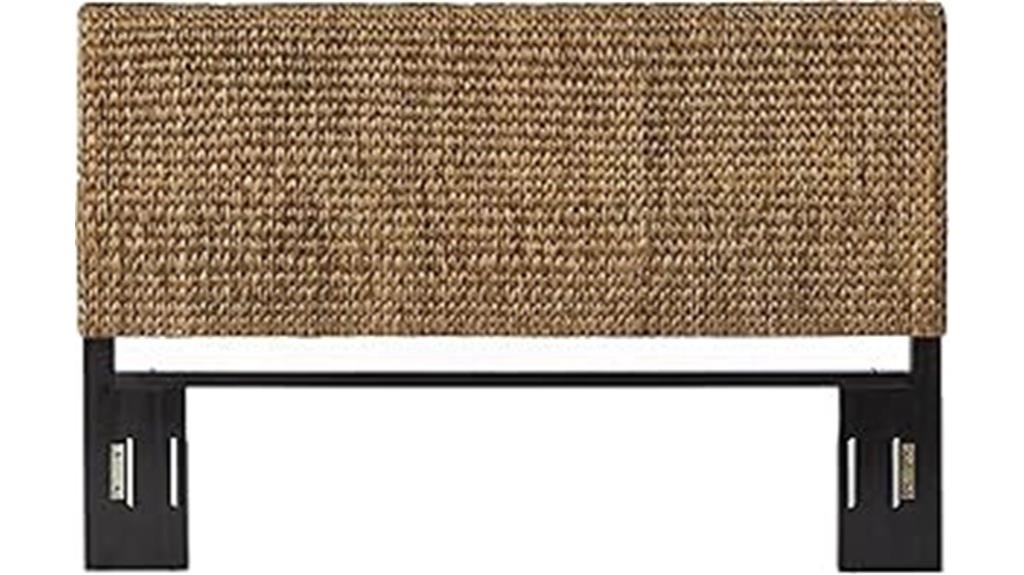 boho rattan queen headboard