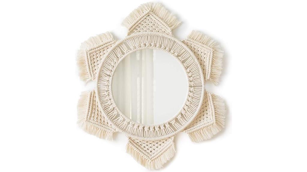 boho round macrame mirror