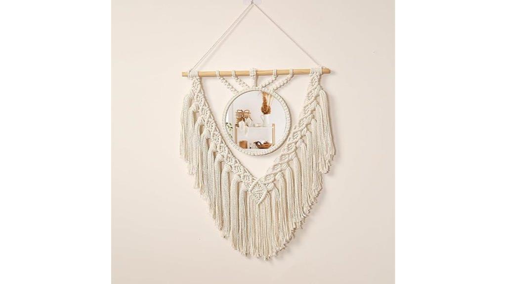 boho round mirror decor