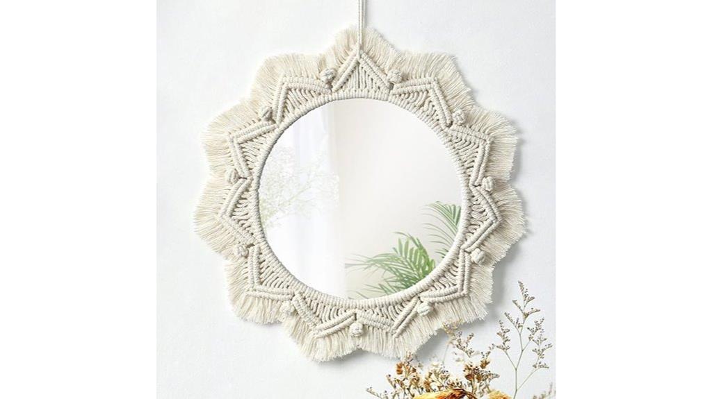 boho round mirror decor