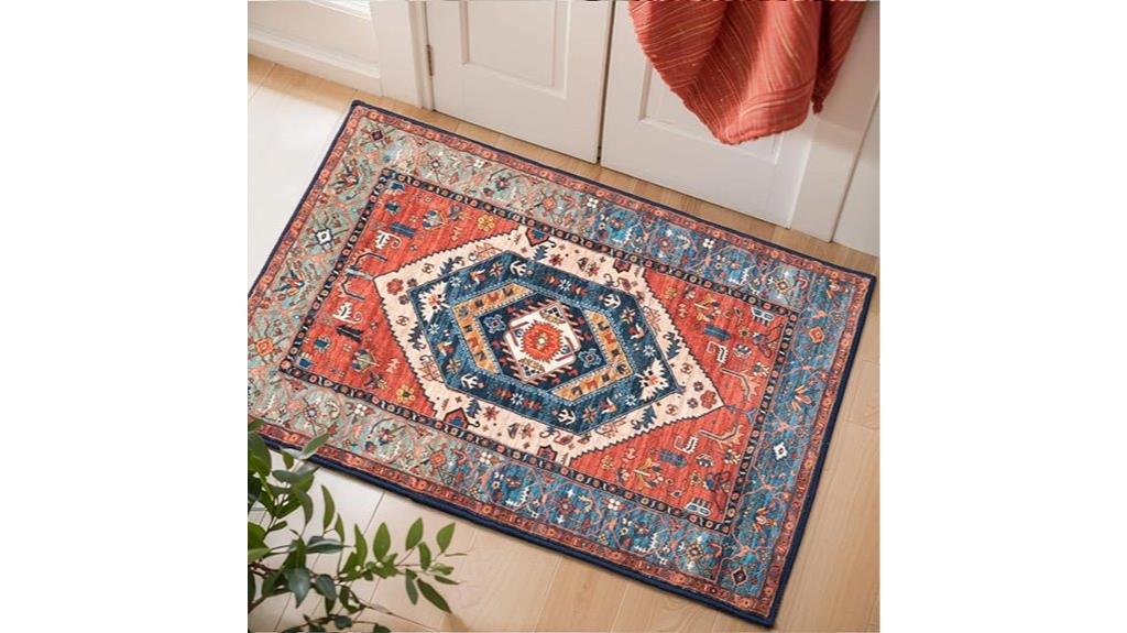 boho rust entry rug