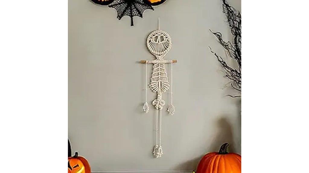 boho skeleton wall tapestry