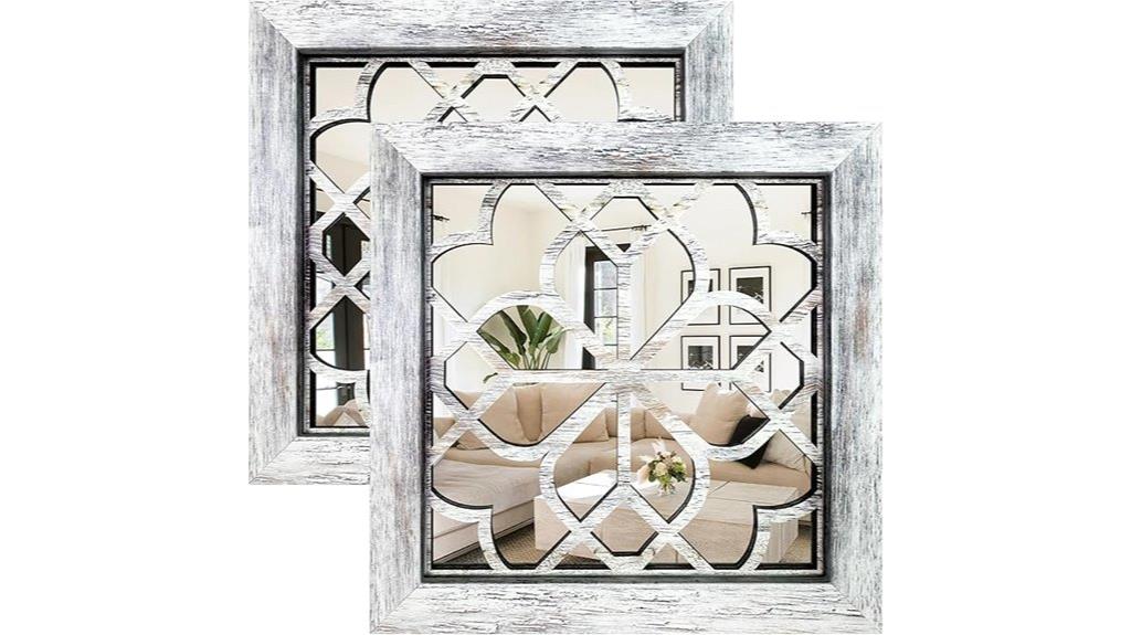 boho square decorative mirrors