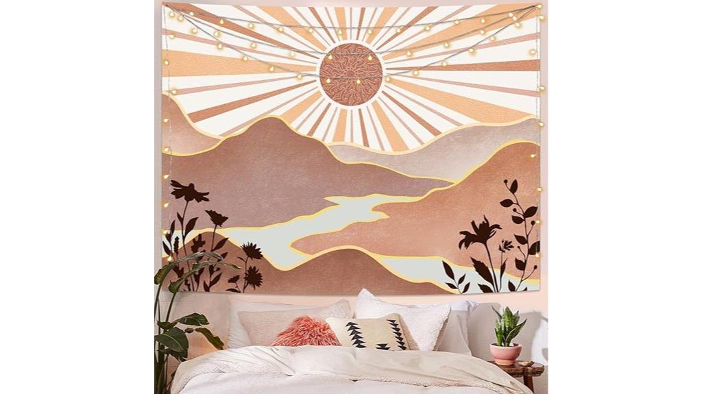 boho sun wall tapestry