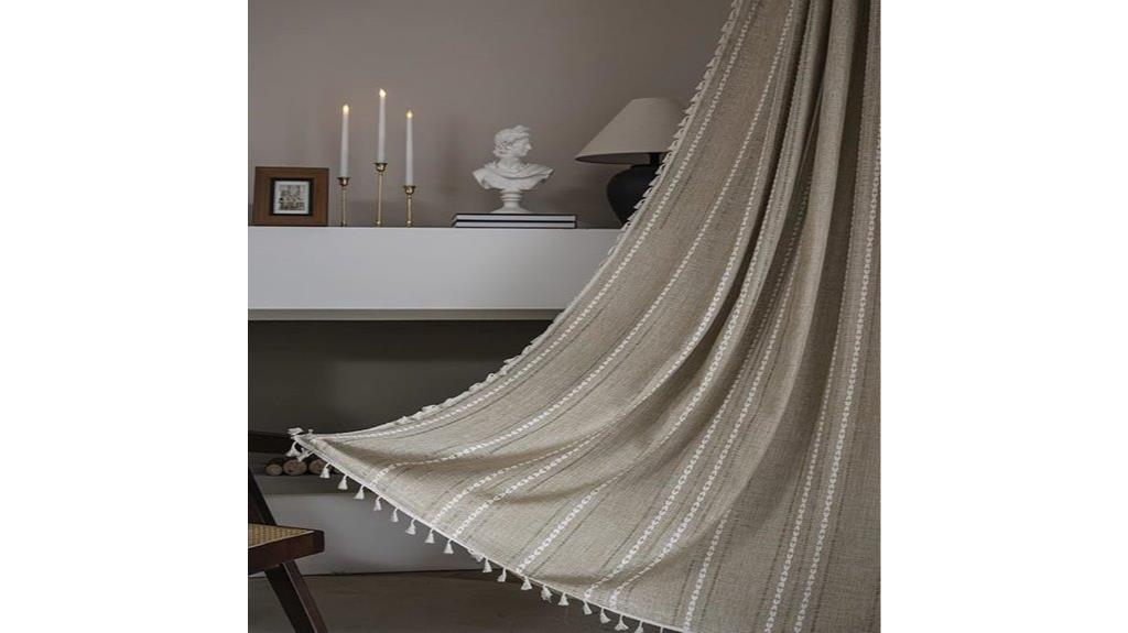 boho tan farmhouse drapes