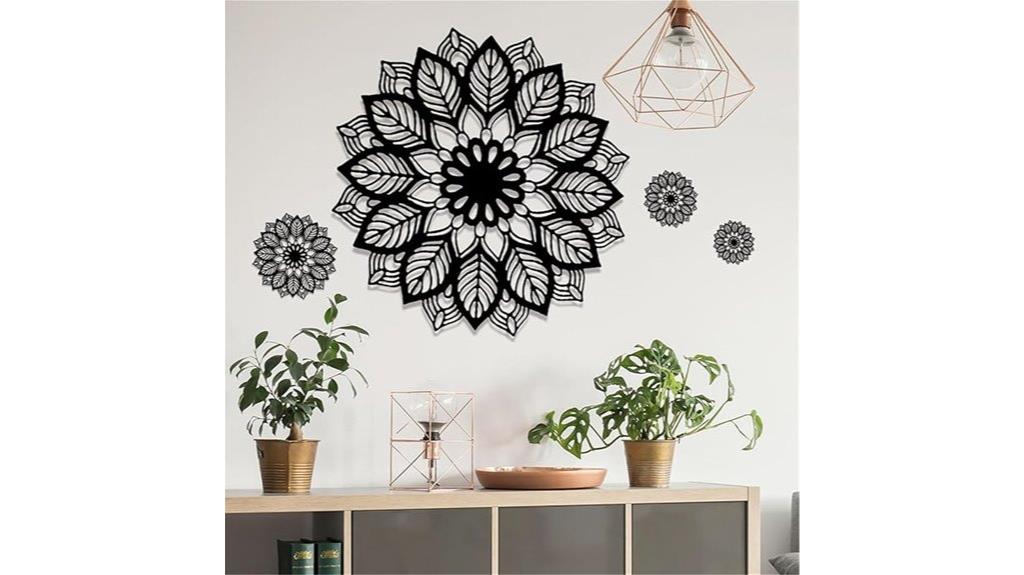 bold black mandala decor