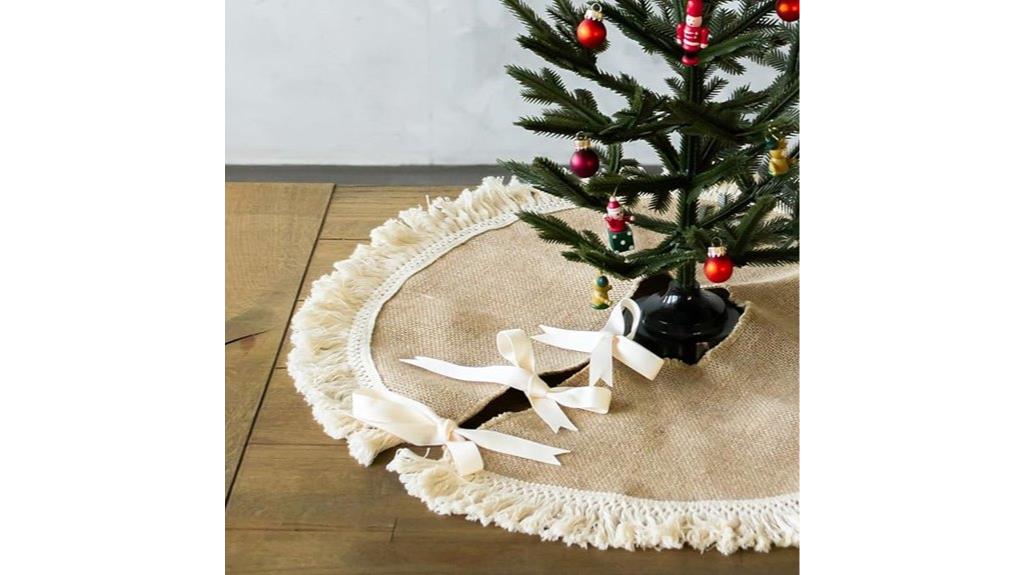 burlap christmas tree skirt