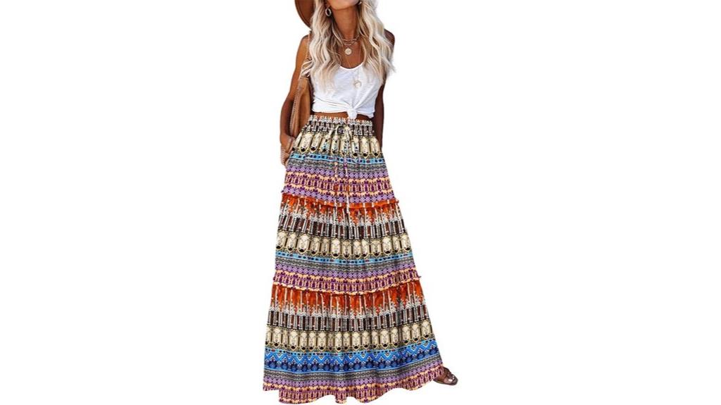 casual maxi skirt pockets