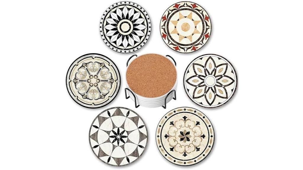 ceramic drink coasters set