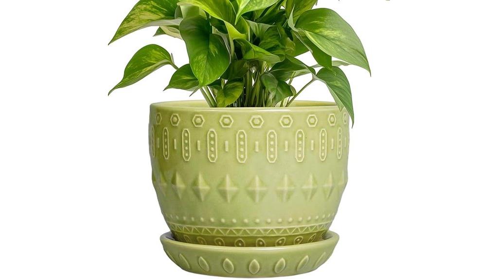 ceramic planter with drainage