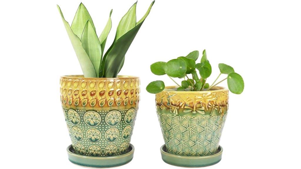 ceramic planters with drainage
