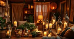 charming boho candle holders