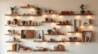 charming boho floating shelves