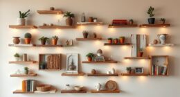 charming boho floating shelves