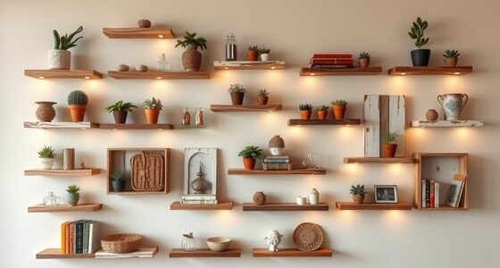 charming boho floating shelves
