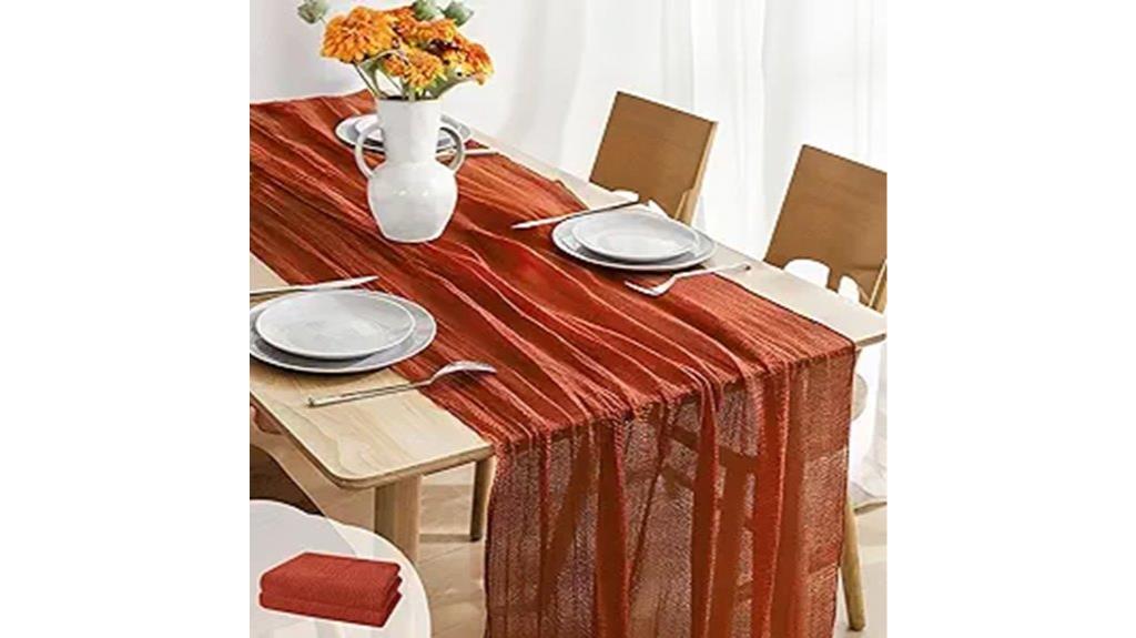 cheesecloth table runner set