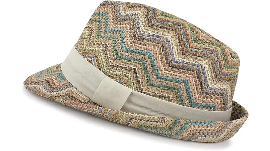 chevron zigzag fedora