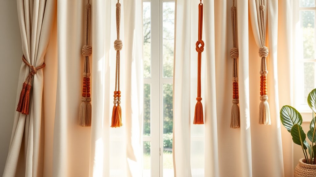 chic boho curtain tiebacks