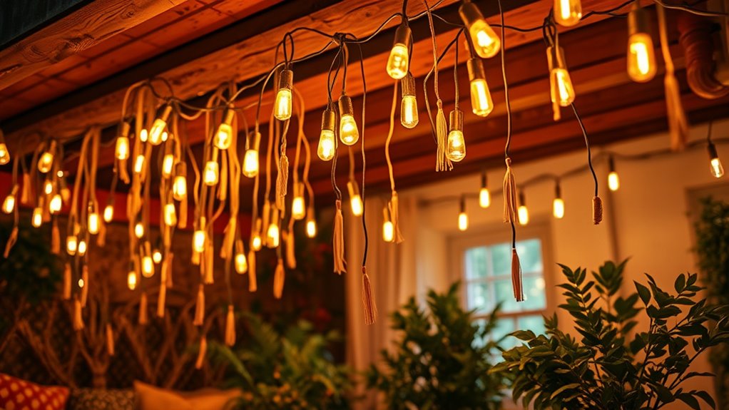 chic boho string lights