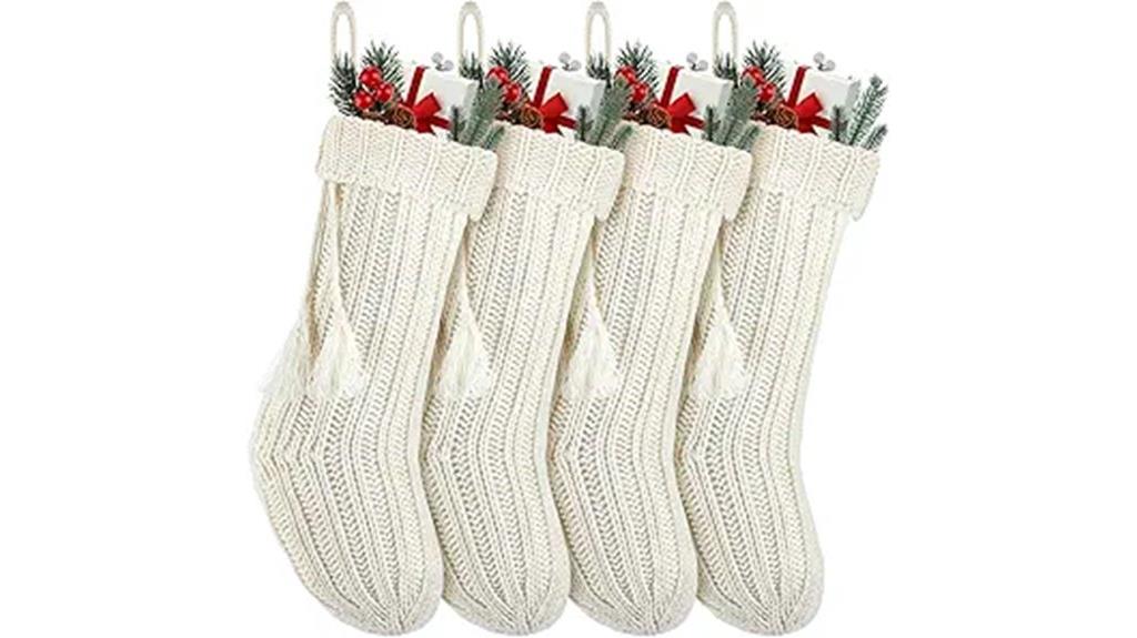 christmas cable knit stockings