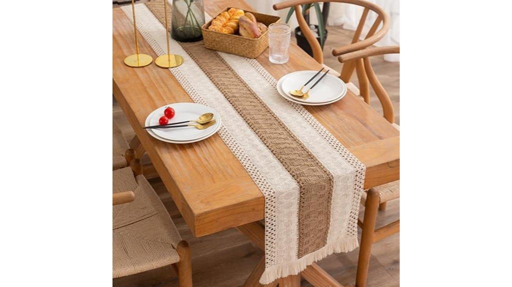 christmas macrame table runner